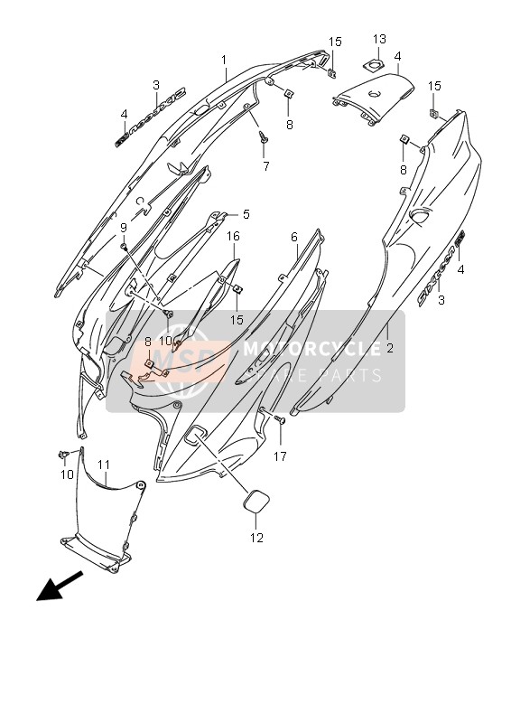 4711120H00YD8, Cover Comp, Frame, Suzuki, 0